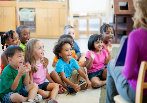 Children listening to their teacher in Daycare Downtown for Peoria IL