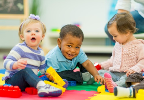 Children playing at a Childcare center in Peoria County IL